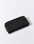Milano Large Twin Zip Around Wallet, Black product photo View 02 S