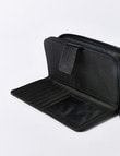 Milano Large Twin Zip Around Wallet, Black product photo View 03 S