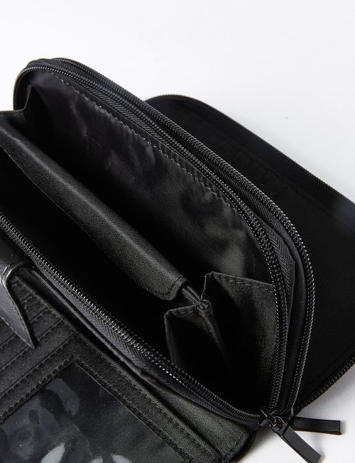 Milano Large Twin Zip Around Wallet, Black product photo View 05 L