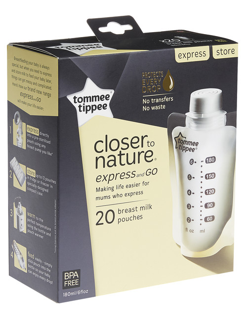 Tommee Tippee Express and Go Breast Milk Pouches, 20-pack product photo View 02 L