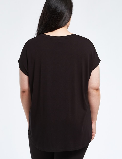 Bodycode Curve Boxy Tee, Black product photo View 02 L