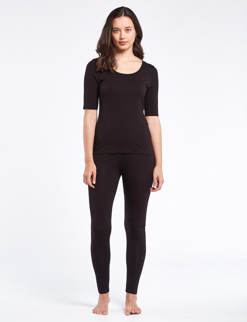 Bodycode Ballet Sleeve Scoop Neck Tee, Black product photo View 03 L