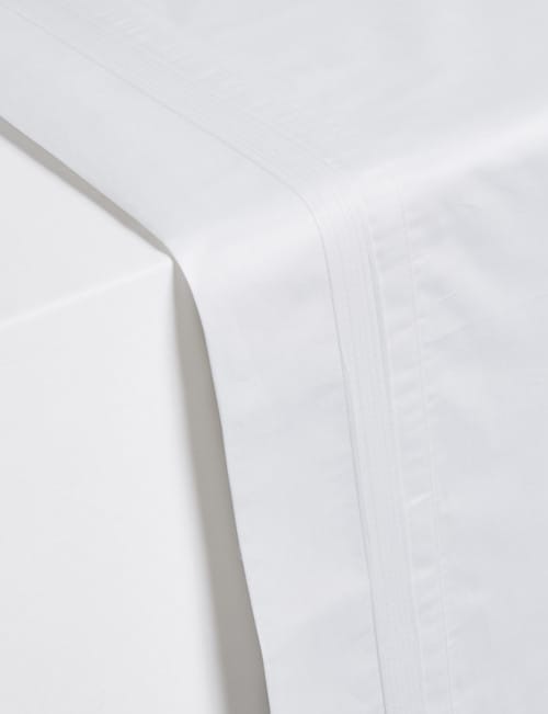 Mondo Cambridge 600 Thread Count Flat Sheet, White product photo View 02 L