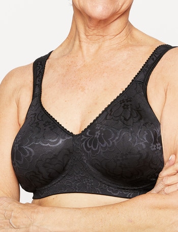 Playtex Ultimate Lift & Support Wirefree Bra Black, B-DD product photo