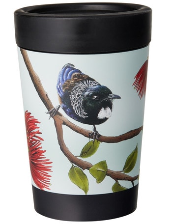 Cuppacoffeecup Travel Coffee Mug, Pohutukawa & Tui, 335ml product photo