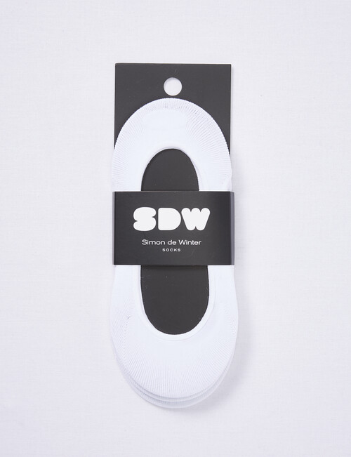 Simon De Winter Sockette, 3-Pack, Super Smooth White product photo View 02 L