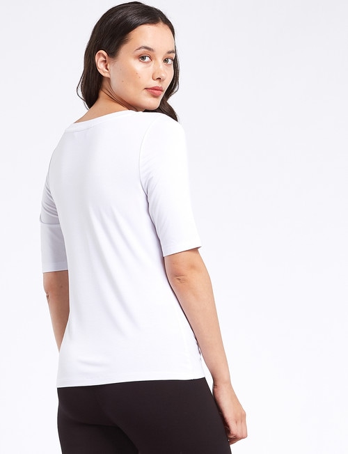 Bodycode Scoop Neck Tee, White product photo View 02 L