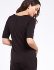 Bodycode V-Neck Tee, Black product photo View 02 S