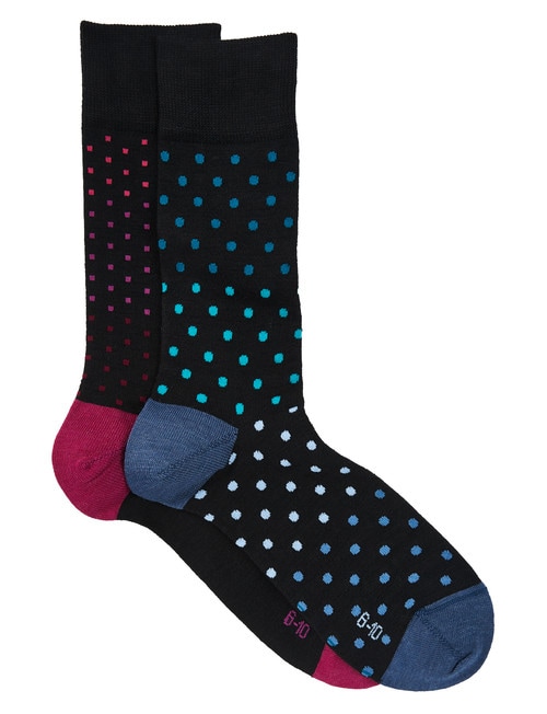 Harlequin Merino Spot Dress Sock, 2-Pack product photo View 02 L