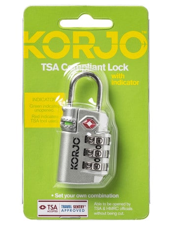 Korjo TSA Compliant Lock with Indicator, Assorted product photo