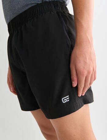 Gym Equipment Stretch Side Panel Short, Black product photo
