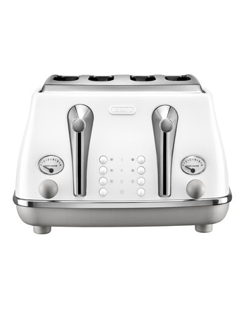 DeLonghi Icona Capitals 4 Slice Toaster, White, CTOC4003W product photo