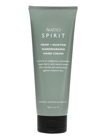Natio Spirit Hemp & Muntrie Hardworking Hand Cream, 90g product photo