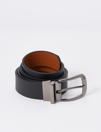 Laidlaw + Leeds Reversible Texture Belt, Black & Tan product photo