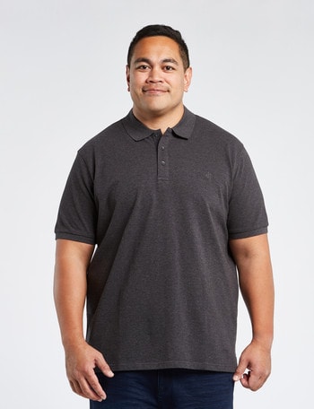 Chisel King Size Ultimate Short-Sleeve Polo, Charcoal Marle product photo