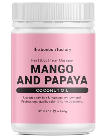The Bonbon Factory Mango & Papaya Coconut Oil, 260g product photo