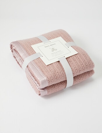 Teeny Weeny Wool Thermacell Cot Blanket, Blush product photo