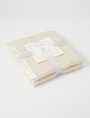 Teeny Weeny Wool Thermacell Bassinet Blanket, Cream product photo