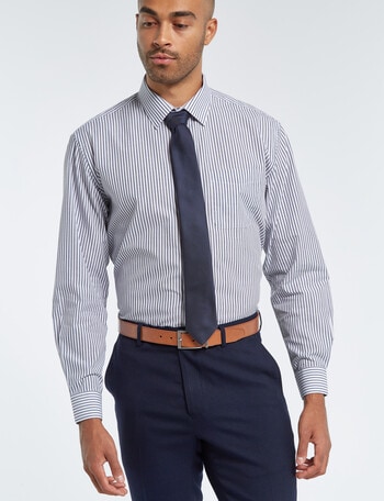 Chisel Mid Stripe Long Sleeve Shirt, Navy product photo