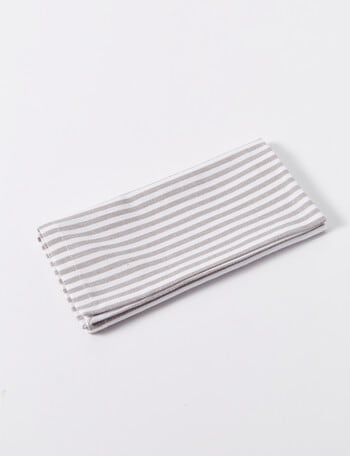 Stevens Raglan Cotton Napkin 45cm, Grey Stripe product photo