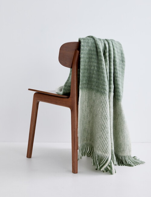 M&Co Brushed Plaid Throw, Thyme product photo View 04 L