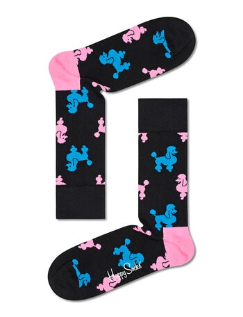 Happy Socks Cotton-Blend Sock, Poodle, Black product photo