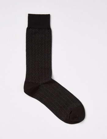 Laidlaw + Leeds Block Sock, Black product photo