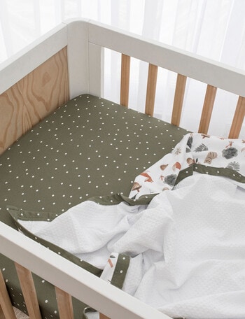 Little Textiles Cot Waffle Blanket, Forest Retreat product photo