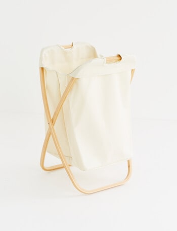 Haven Essentials Fale Bamboo Laundry Basket, Cream product photo