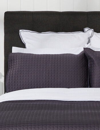 Kate Reed Ava Standard Pillowcases, Pair, Charcoal product photo