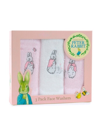 Peter Rabbit Peter Rabbit Cloud Face Washers, Pink, 3-Pack product photo