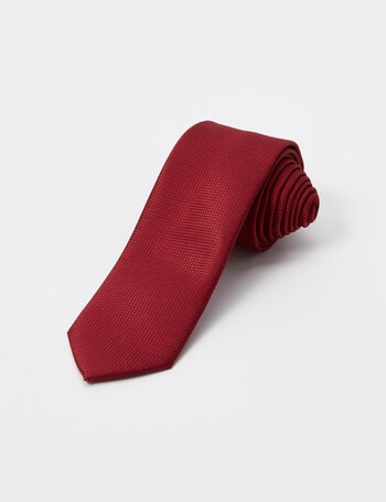 Laidlaw + Leeds Textured Tie, 7cm, Red product photo