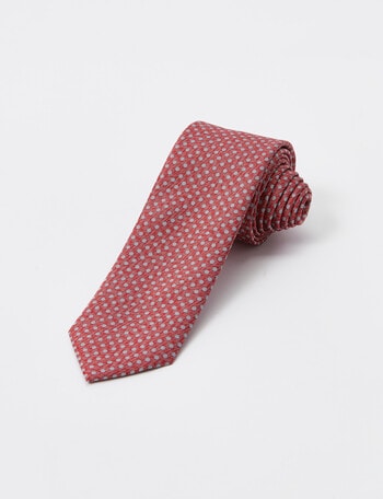 Laidlaw + Leeds Dobby Dot Tie, 7cm, Red product photo