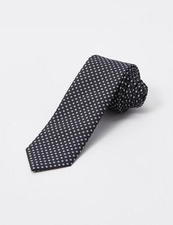 Laidlaw + Leeds Mini Spot Tie, 7cm, Black product photo
