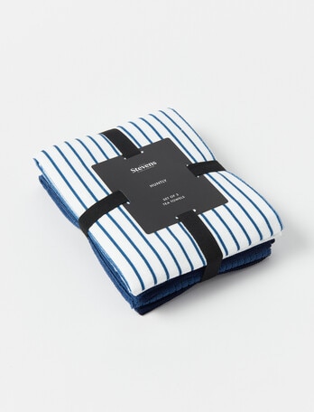 Stevens Huntly Tea Towel, 3-Pack, Blue product photo