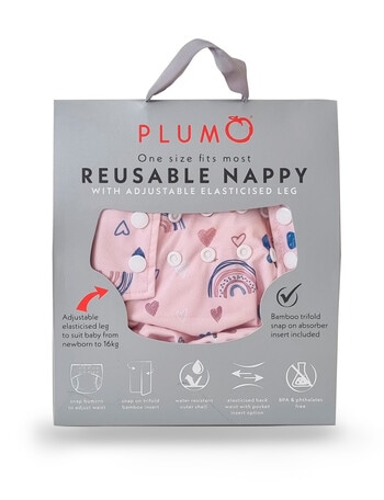 Plum Reusable Nappy, Butterfly, Pink product photo