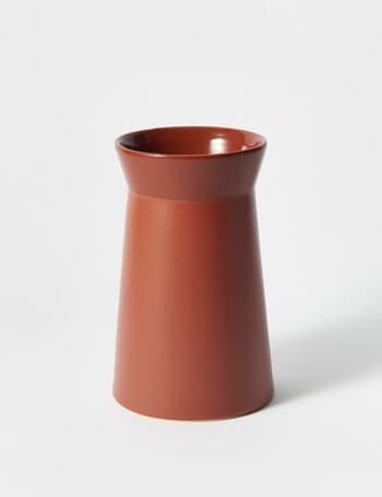 M&Co Architecture Vase, 21cm, Rust product photo