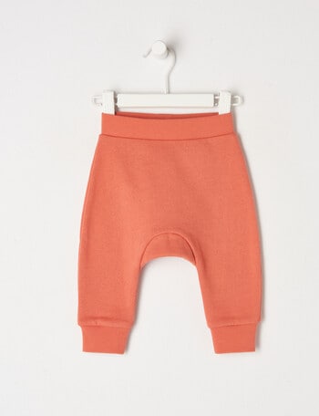 Teeny Weeny Monkey Fleece Track Pant, Orange product photo