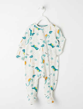 Teeny Weeny Sleep Dino Sleepsuits, Grey product photo