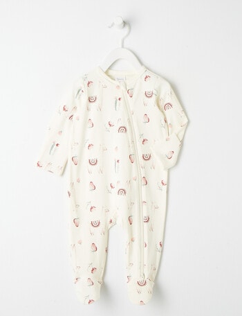 Teeny Weeny Sleep Llama Sleepsuit, Cream product photo