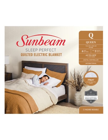 Sunbeam Sleep Perfect Quilted Electric Blanket, Queen product photo