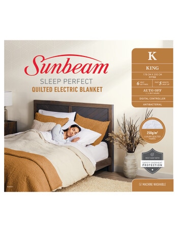 Sunbeam Sleep Perfect Quilted Electric Blanket, King product photo