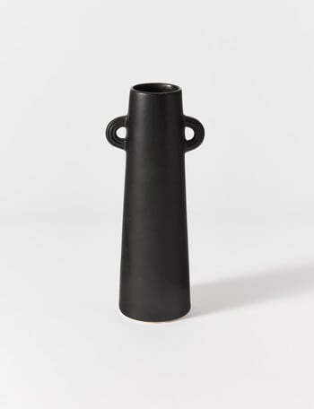 M&Co Venice Vase, 25cm, Black product photo