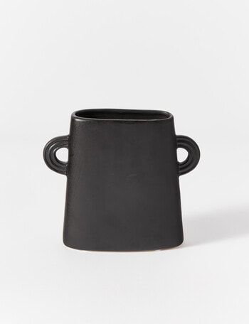 M&Co Venice Vase, 15cm, Black product photo