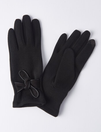 Boston + Bailey Bow Detail Glove, Black product photo