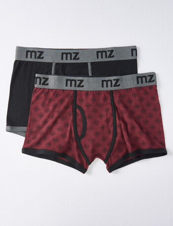 Mazzoni Open front Geometric Trunk, 2-Pack, Burgundy & Black product photo