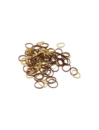 Mae Elastics Polybands, Brown & Blonde, Pack of 100 product photo