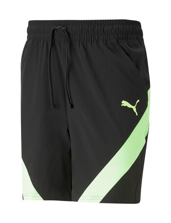 Puma 7" Stretch Woven Short, Black & Fizzy Lime product photo