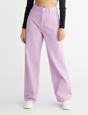 Calvin Klein High Rise Relaxed Jean, Iris Orchid product photo