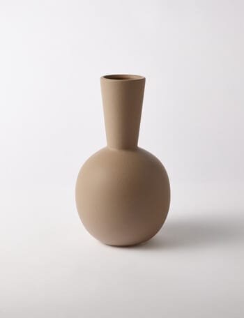 M&Co Atlas Vase, Large, Greige product photo